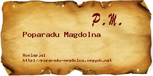 Poparadu Magdolna névjegykártya